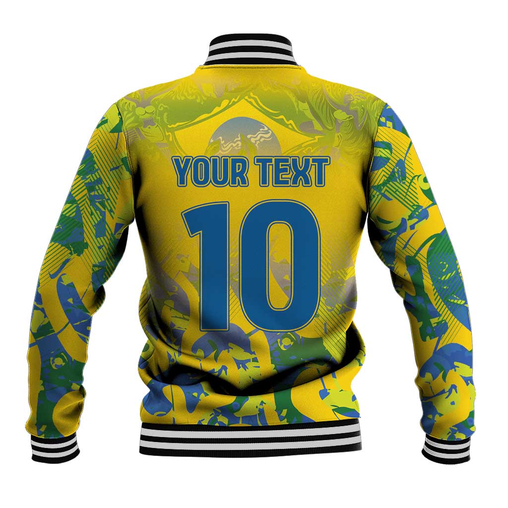 Custom Brazil Football Champion 2024 Baseball Jacket - Wonder Print Shop