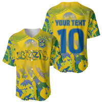 Custom Brazil Football Champion 2024 Baseball Jersey - Wonder Print Shop