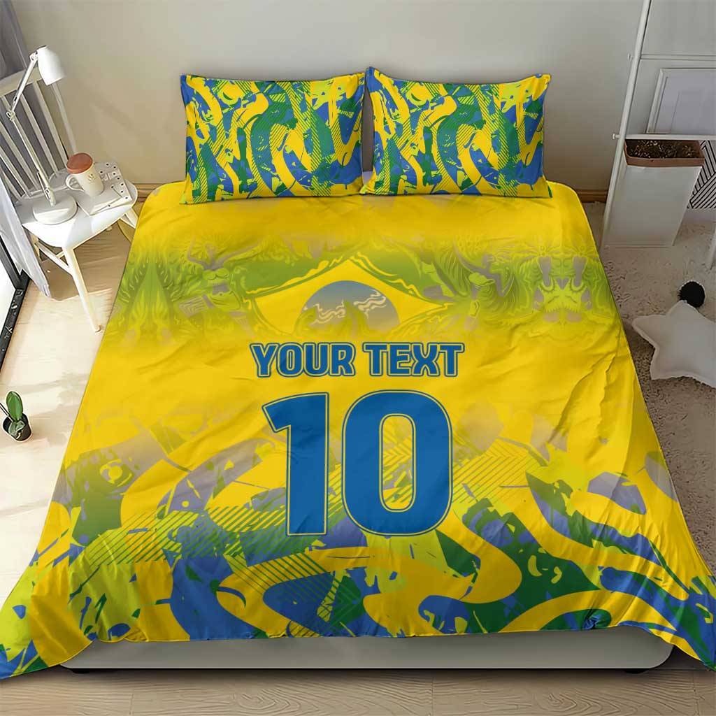 Custom Brazil Football Champion 2024 Bedding Set - Wonder Print Shop