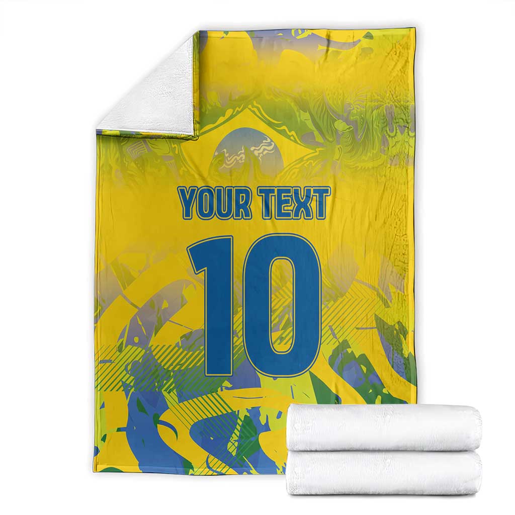Custom Brazil Football Champion 2024 Blanket
