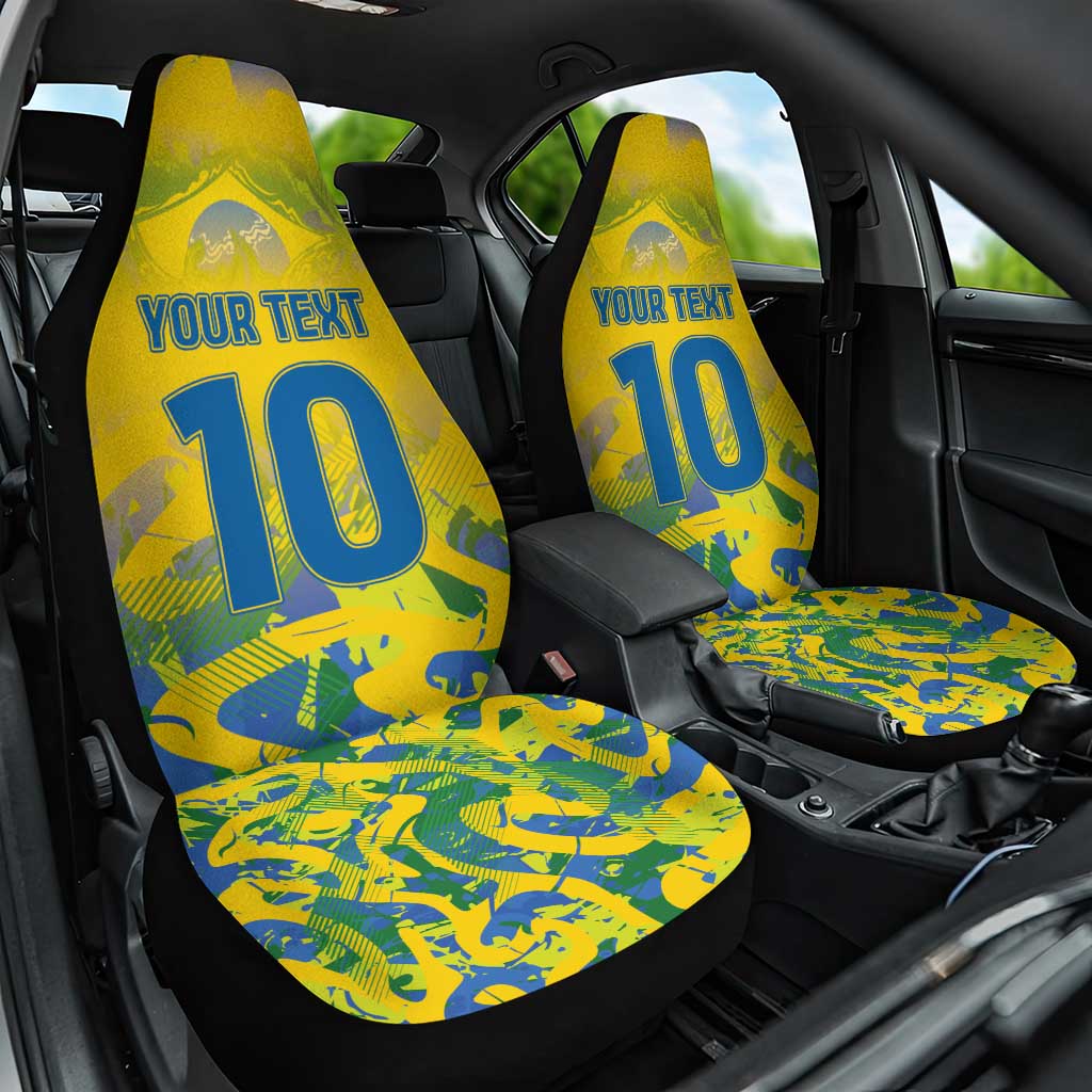 Custom Brazil Football Champion 2024 Car Seat Cover - Wonder Print Shop