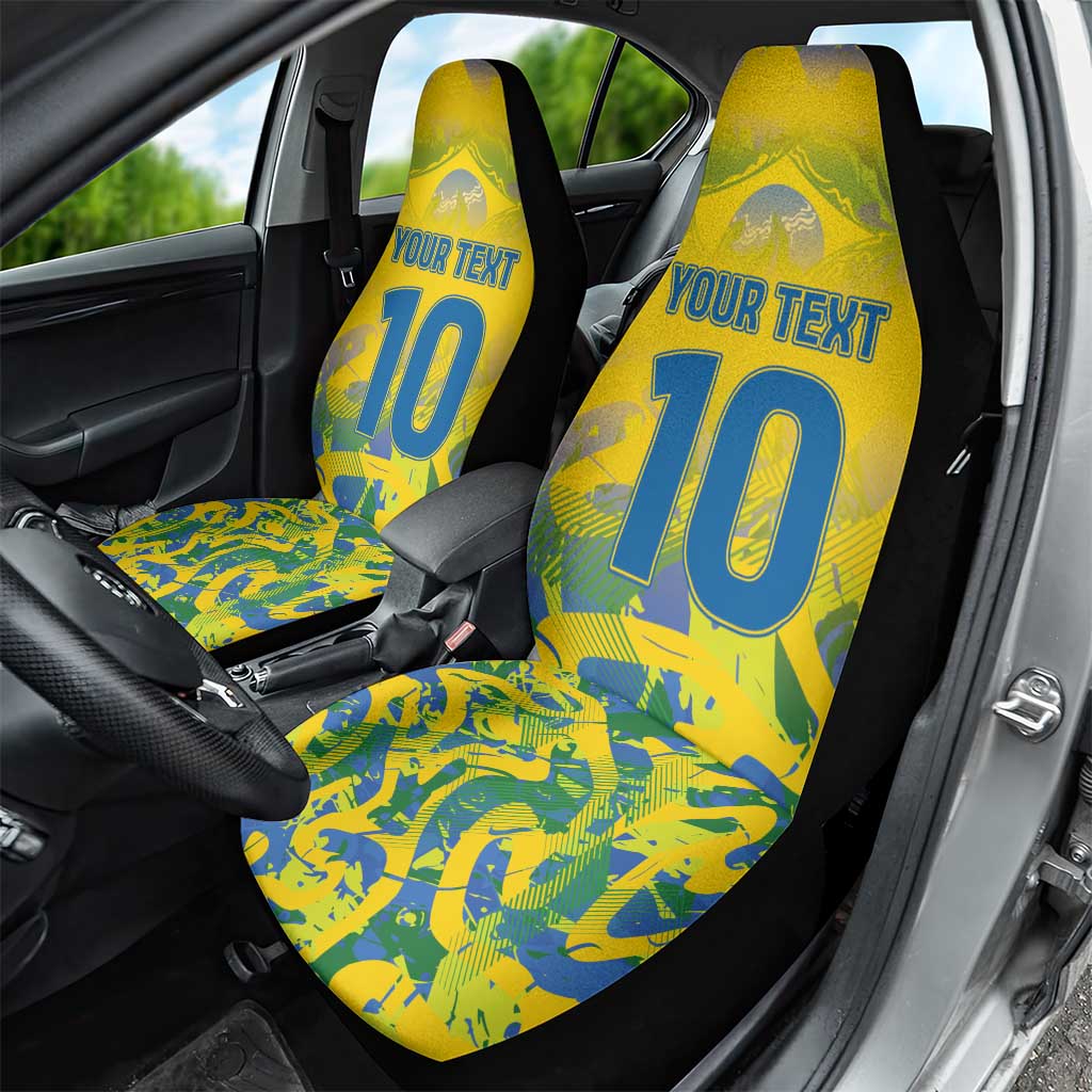 Custom Brazil Football Champion 2024 Car Seat Cover - Wonder Print Shop