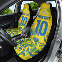 Custom Brazil Football Champion 2024 Car Seat Cover - Wonder Print Shop