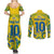 Custom Brazil Football Champion 2024 Couples Matching Summer Maxi Dress and Long Sleeve Button Shirt - Wonder Print Shop