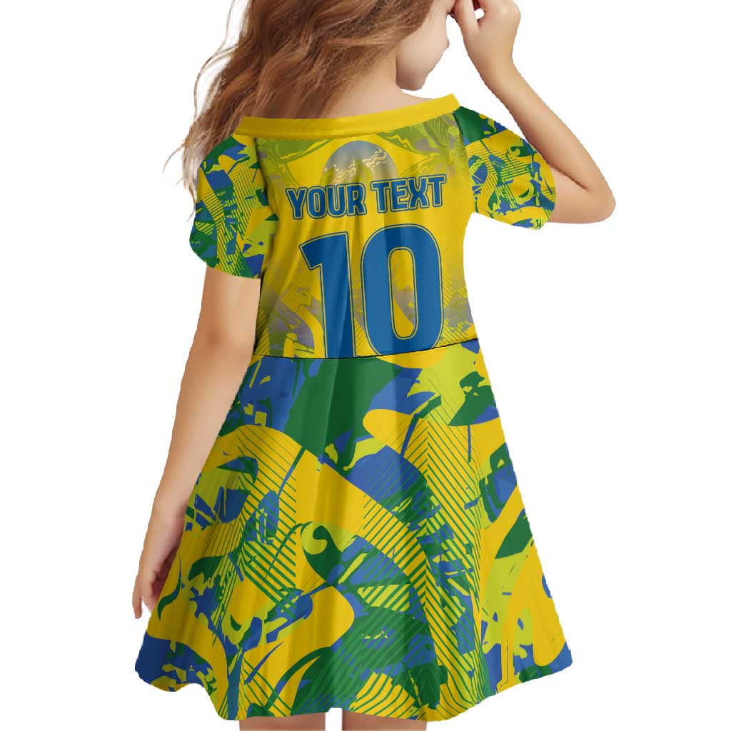 Custom Brazil Football Champion 2024 Family Matching Mermaid Dress and Hawaiian Shirt - Wonder Print Shop