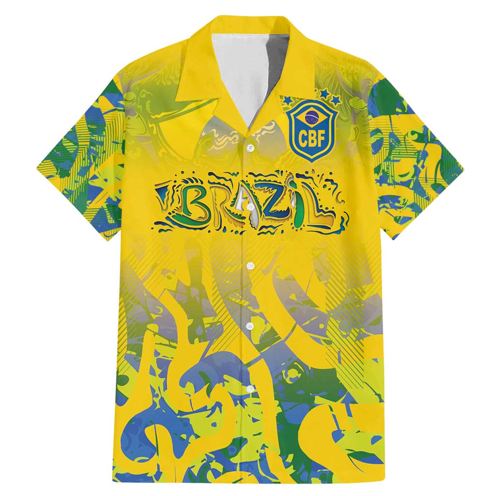 Custom Brazil Football Champion 2024 Family Matching Mermaid Dress and Hawaiian Shirt - Wonder Print Shop