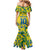 Custom Brazil Football Champion 2024 Family Matching Mermaid Dress and Hawaiian Shirt - Wonder Print Shop