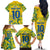 Custom Brazil Football Champion 2024 Family Matching Off The Shoulder Long Sleeve Dress and Hawaiian Shirt - Wonder Print Shop