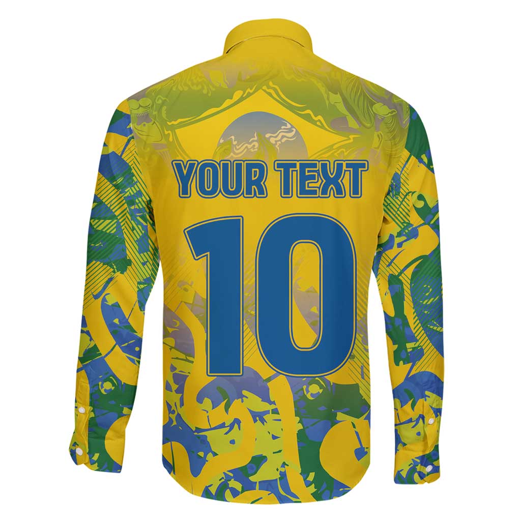 Custom Brazil Football Champion 2024 Family Matching Off Shoulder Maxi Dress and Hawaiian Shirt - Wonder Print Shop