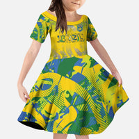 Custom Brazil Football Champion 2024 Family Matching Puletasi and Hawaiian Shirt - Wonder Print Shop