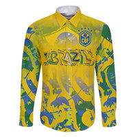 Custom Brazil Football Champion 2024 Family Matching Short Sleeve Bodycon Dress and Hawaiian Shirt - Wonder Print Shop