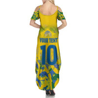 Custom Brazil Football Champion 2024 Family Matching Summer Maxi Dress and Hawaiian Shirt - Wonder Print Shop