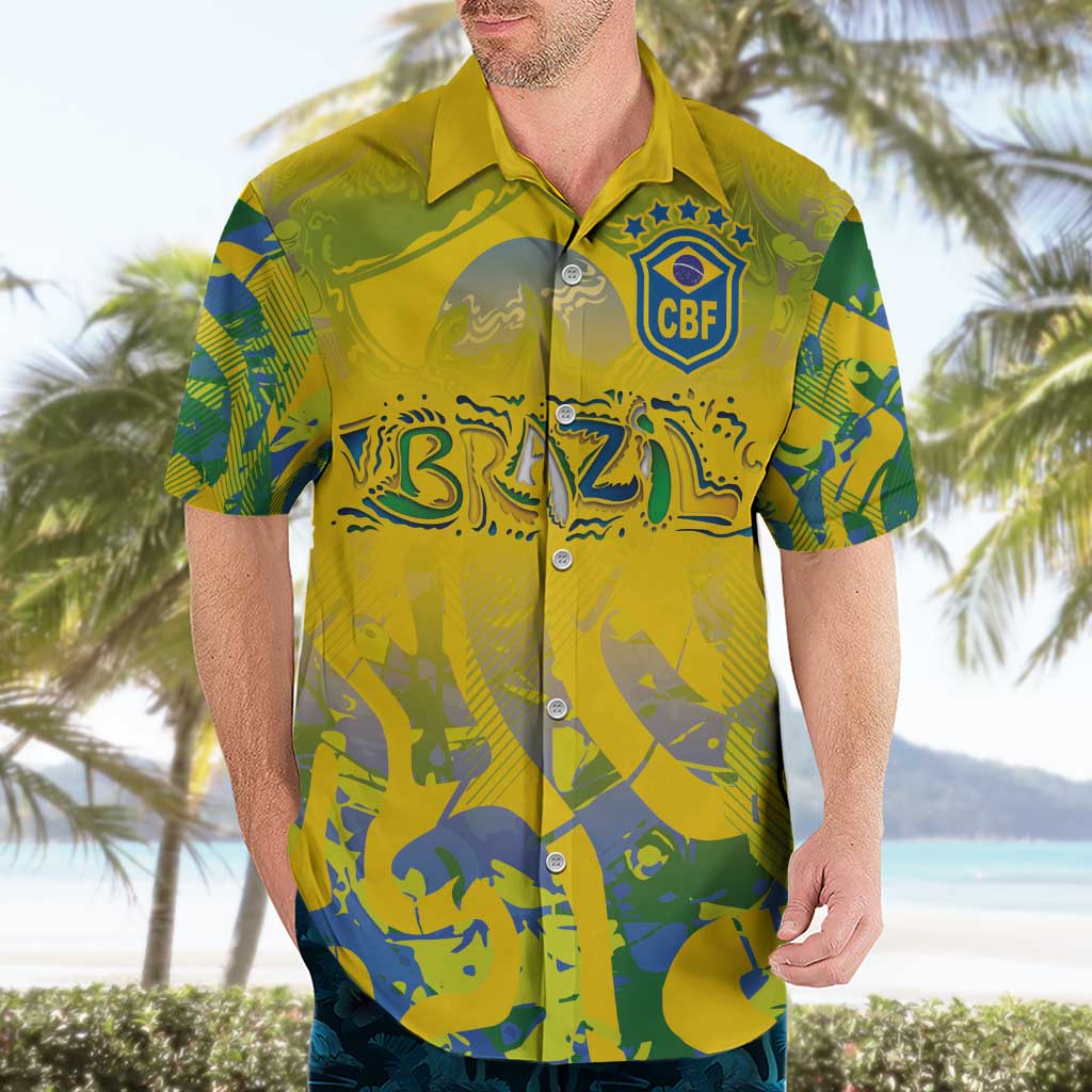 Custom Brazil Football Champion 2024 Hawaiian Shirt - Wonder Print Shop