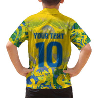 Custom Brazil Football Champion 2024 Kid Hawaiian Shirt - Wonder Print Shop