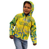 Custom Brazil Football Champion 2024 Kid Hoodie - Wonder Print Shop