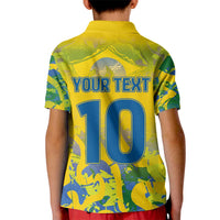 Custom Brazil Football Champion 2024 Kid Polo Shirt - Wonder Print Shop