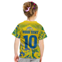 Custom Brazil Football Champion 2024 Kid T Shirt - Wonder Print Shop