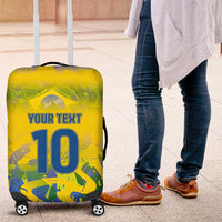 Custom Brazil Football Champion 2024 Luggage Cover - Wonder Print Shop