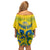 Custom Brazil Football Champion 2024 Off Shoulder Short Dress - Wonder Print Shop