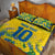 Custom Brazil Football Champion 2024 Quilt Bed Set - Wonder Print Shop
