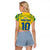 Custom Brazil Football Champion 2024 Raglan Cropped T Shirt - Wonder Print Shop