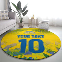 Custom Brazil Football Champion 2024 Round Carpet