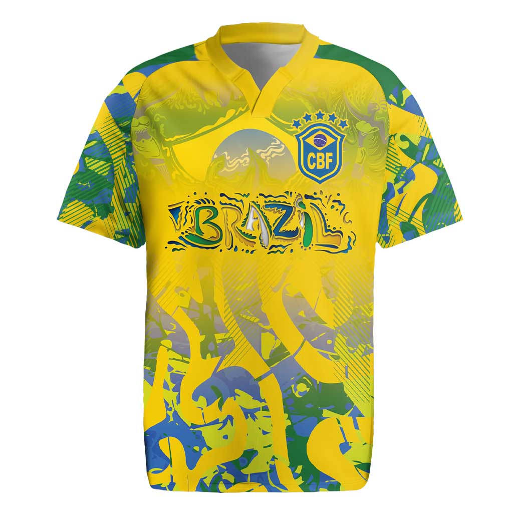 Custom Brazil Football Champion 2024 Rugby Jersey - Wonder Print Shop
