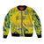 Custom Brazil Football Champion 2024 Sleeve Zip Bomber Jacket - Wonder Print Shop