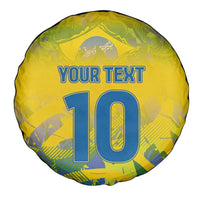 Custom Brazil Football Champion 2024 Spare Tire Cover - Wonder Print Shop