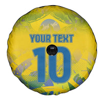 Custom Brazil Football Champion 2024 Spare Tire Cover - Wonder Print Shop