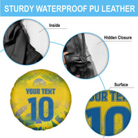 Custom Brazil Football Champion 2024 Spare Tire Cover - Wonder Print Shop