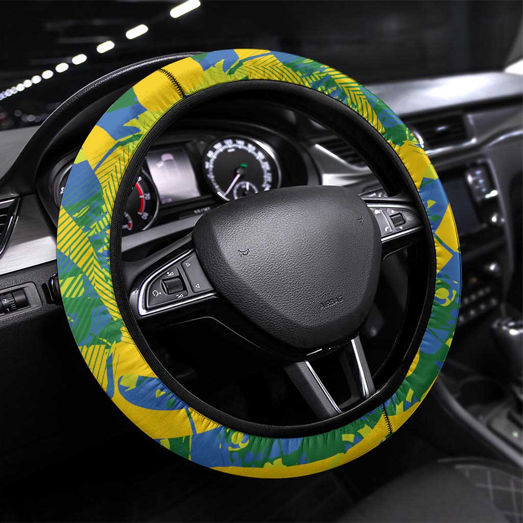 Brazil Football Champion 2024 Steering Wheel Cover - Wonder Print Shop