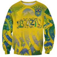 Custom Brazil Football Champion 2024 Sweatshirt - Wonder Print Shop