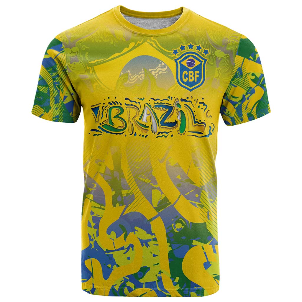 Custom Brazil Football Champion 2024 T Shirt - Wonder Print Shop