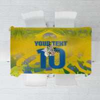 Custom Brazil Football Champion 2024 Tablecloth - Wonder Print Shop