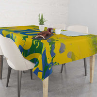 Custom Brazil Football Champion 2024 Tablecloth - Wonder Print Shop
