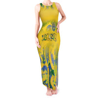 Custom Brazil Football Champion 2024 Tank Maxi Dress - Wonder Print Shop