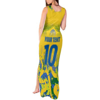 Custom Brazil Football Champion 2024 Tank Maxi Dress - Wonder Print Shop