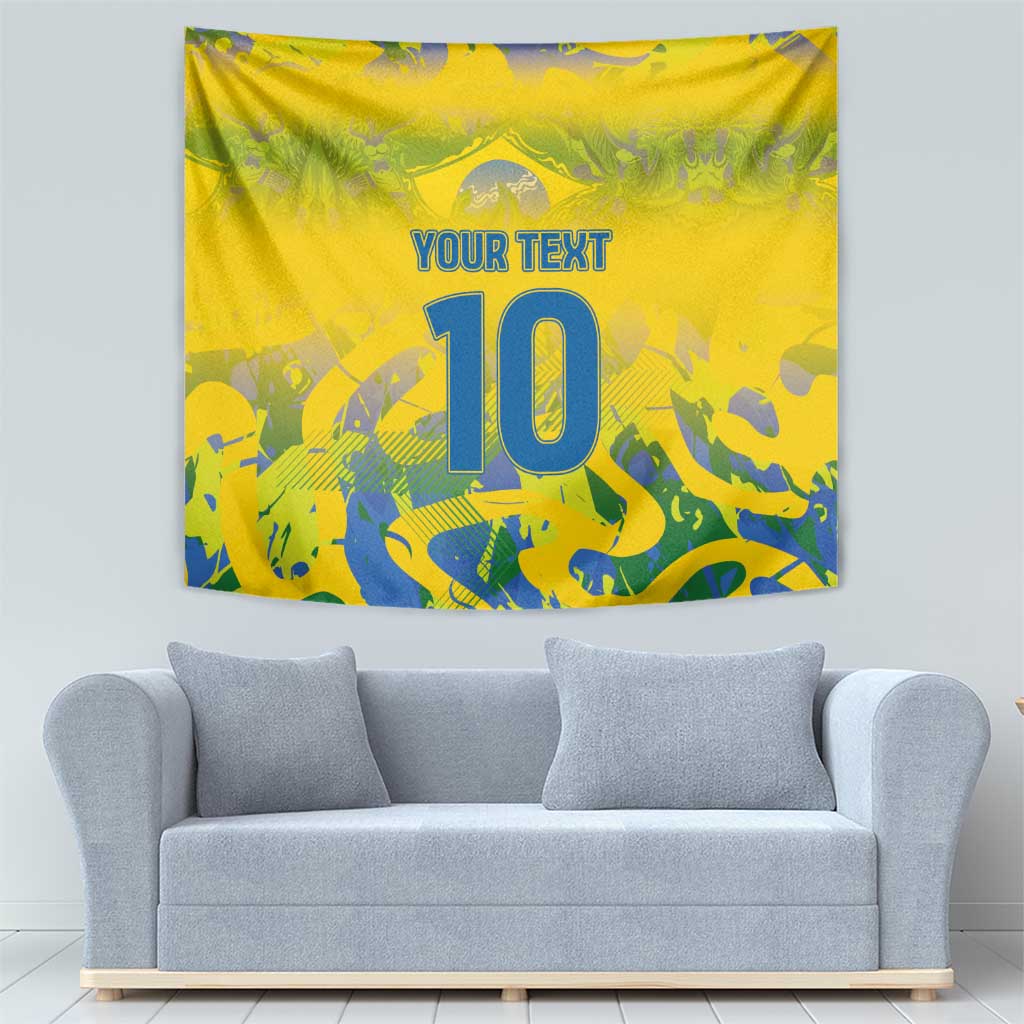 Custom Brazil Football Champion 2024 Tapestry - Wonder Print Shop