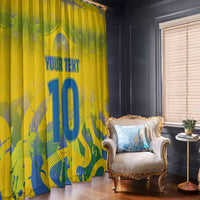 Custom Brazil Football Champion 2024 Window Curtain - Wonder Print Shop