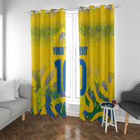 Custom Brazil Football Champion 2024 Window Curtain - Wonder Print Shop