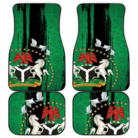 Nigeria Independence Day Car Mats National Seal with Peace Dove African Pattern - Wonder Print Shop