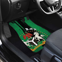 Nigeria Independence Day Car Mats National Seal with Peace Dove African Pattern - Wonder Print Shop