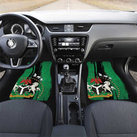 Nigeria Independence Day Car Mats National Seal with Peace Dove African Pattern - Wonder Print Shop