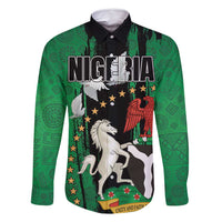 Nigeria Independence Day Family Matching Summer Maxi Dress and Hawaiian Shirt National Seal with Peace Dove African Pattern - Wonder Print Shop