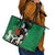 Nigeria Independence Day Leather Tote Bag National Seal with Peace Dove African Pattern - Wonder Print Shop