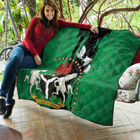 Nigeria Independence Day Quilt National Seal with Peace Dove African Pattern - Wonder Print Shop