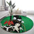 Nigeria Independence Day Round Carpet National Seal with Peace Dove African Pattern