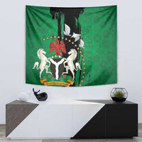 Nigeria Independence Day Tapestry National Seal with Peace Dove African Pattern - Wonder Print Shop