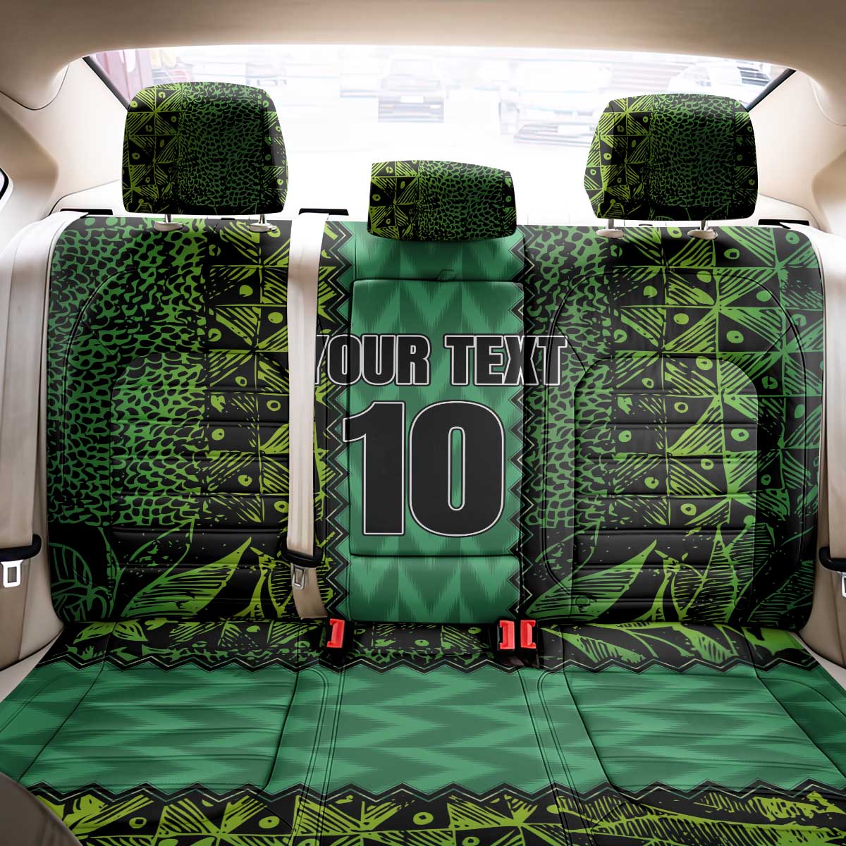 Custom Nigeria Football Champion 2024 Back Car Seat Cover - Wonder Print Shop